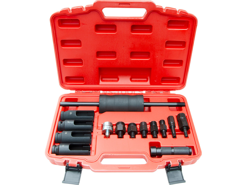 14pcs Diesel Injector Extractor Remove Adaptor Puller Slide Hammer Set